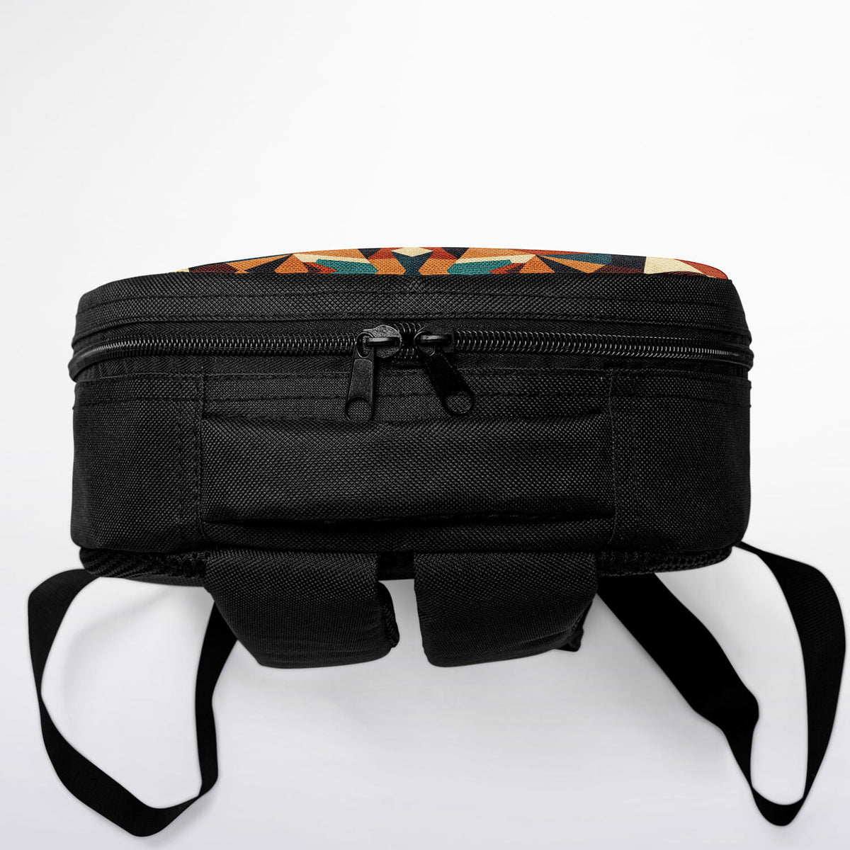 RINA J. Original "Autumn Mosaic" | Geometric Print Backpack