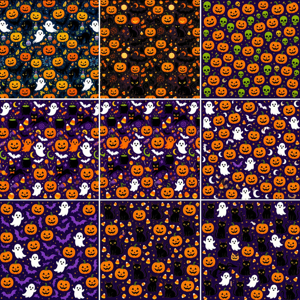RINA J. Originals | Halloween Pattern Pack: 8 High-Resolution PNGs
