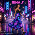 RINA J. ELEVATE NEON ENERGY | 100% Pure Silk Satin A-Line Midi Skirt