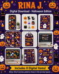 RINA J. Originals | Halloween Pattern Pack: 8 High-Resolution PNGs