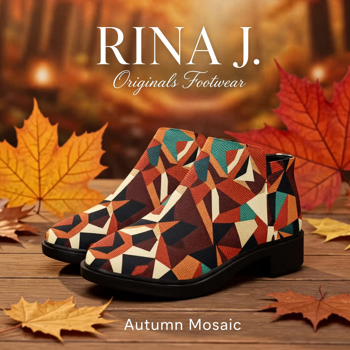 RINA J. Originals | Autumn Mosaic Zipper Boots