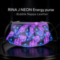 RINA J Elevate "Neon Energy" | Bubble Nappa Leather Purse - Pleated Soft Frame Bag