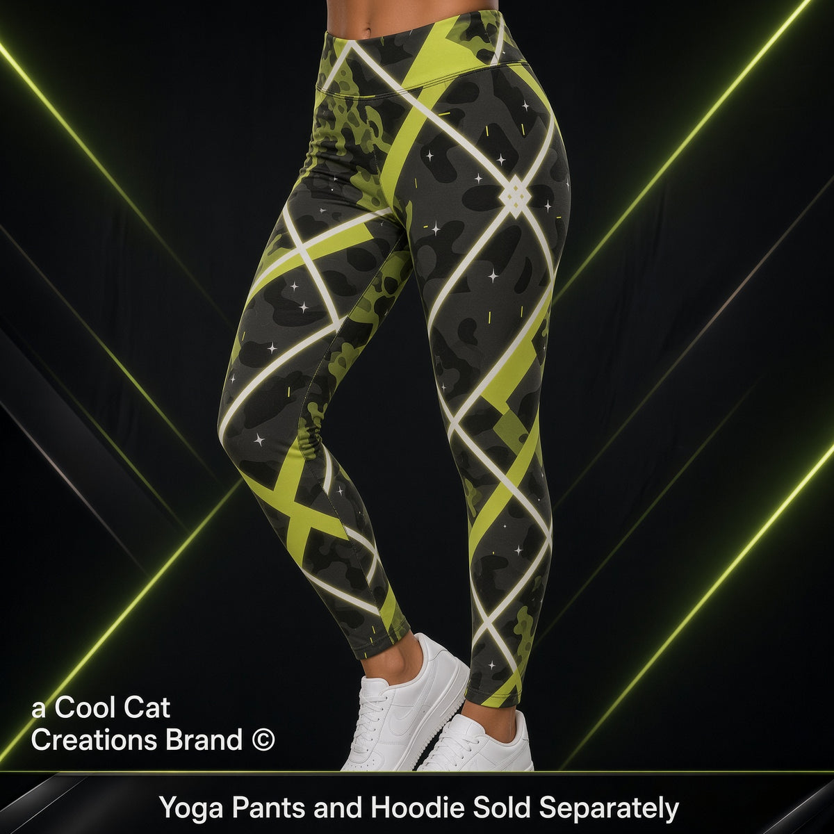 RINA J. Streetwear Original Electric Yellow Rebel Angel Leggings
