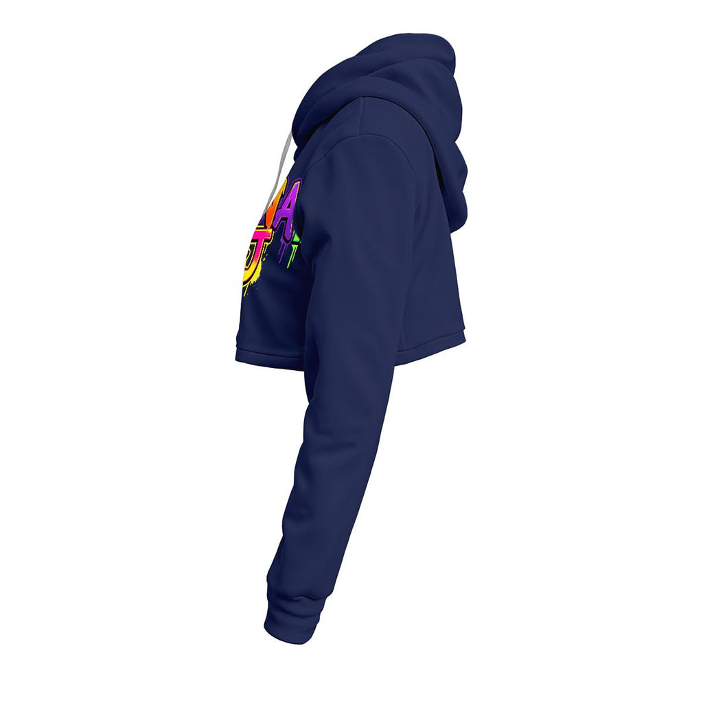 RINA J. Streetwear Signature Original "Wearable Art" Women's Cropped Hoodie | DTF Print
