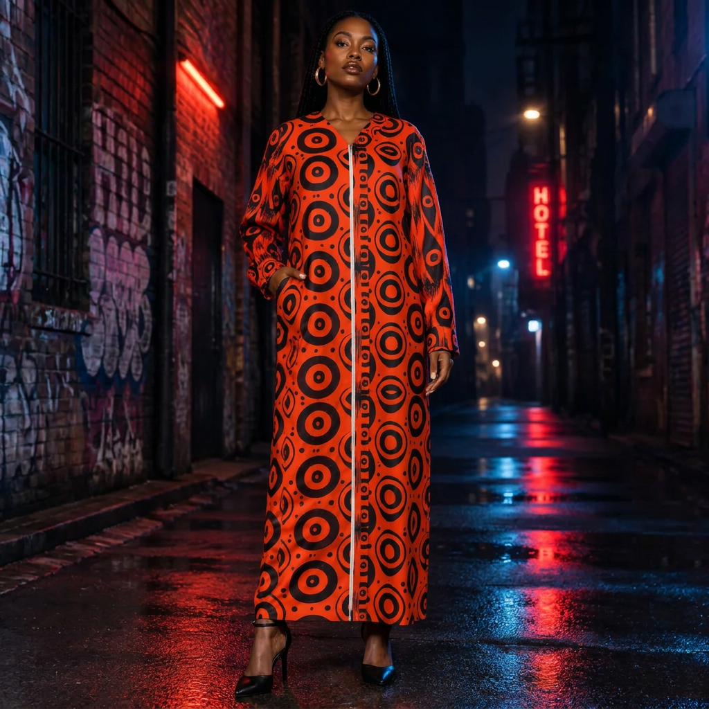RINA J. Streetwear Original All Eyes On Me Maxi Dress