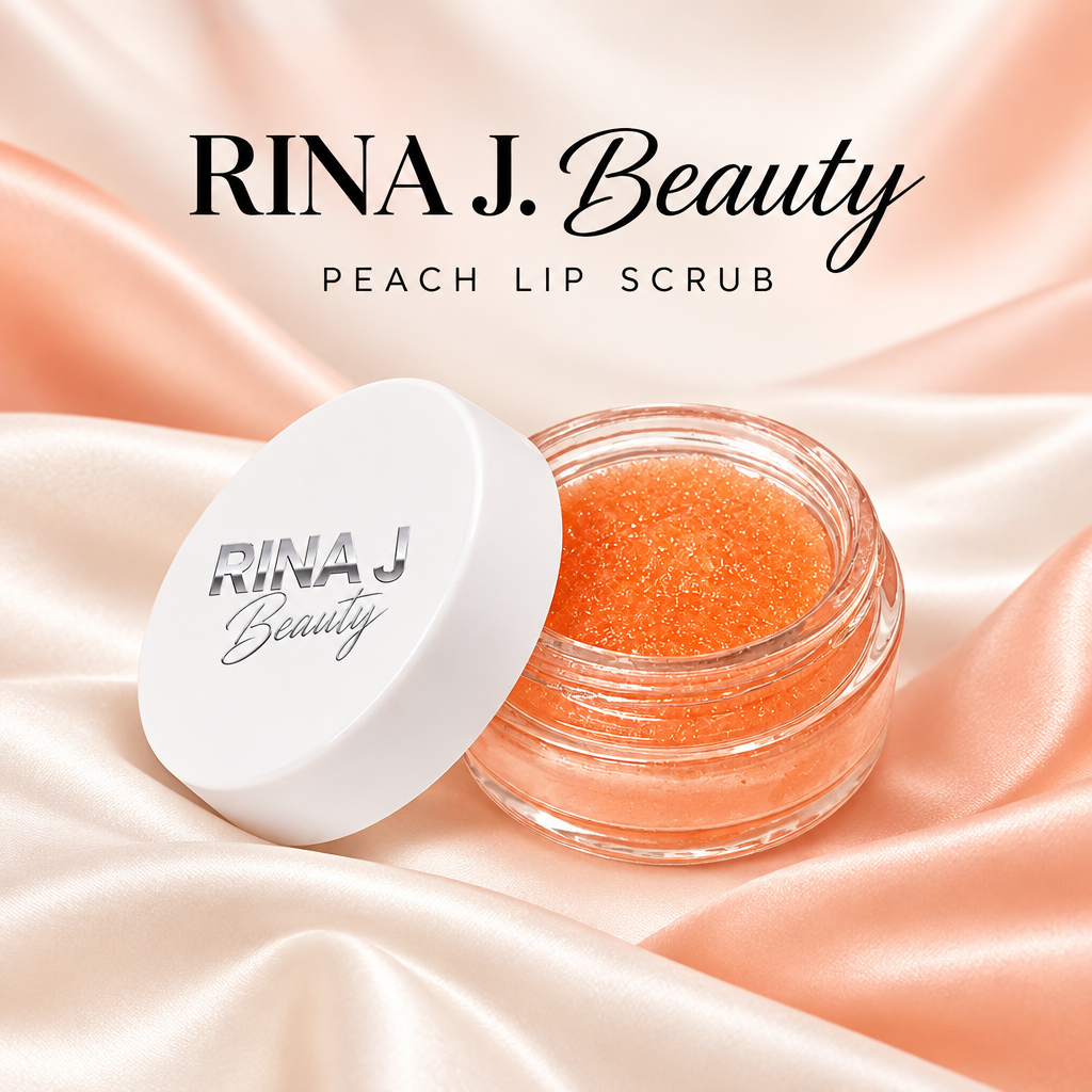 RINA J. Beauty Peach Lip Scrub graphic