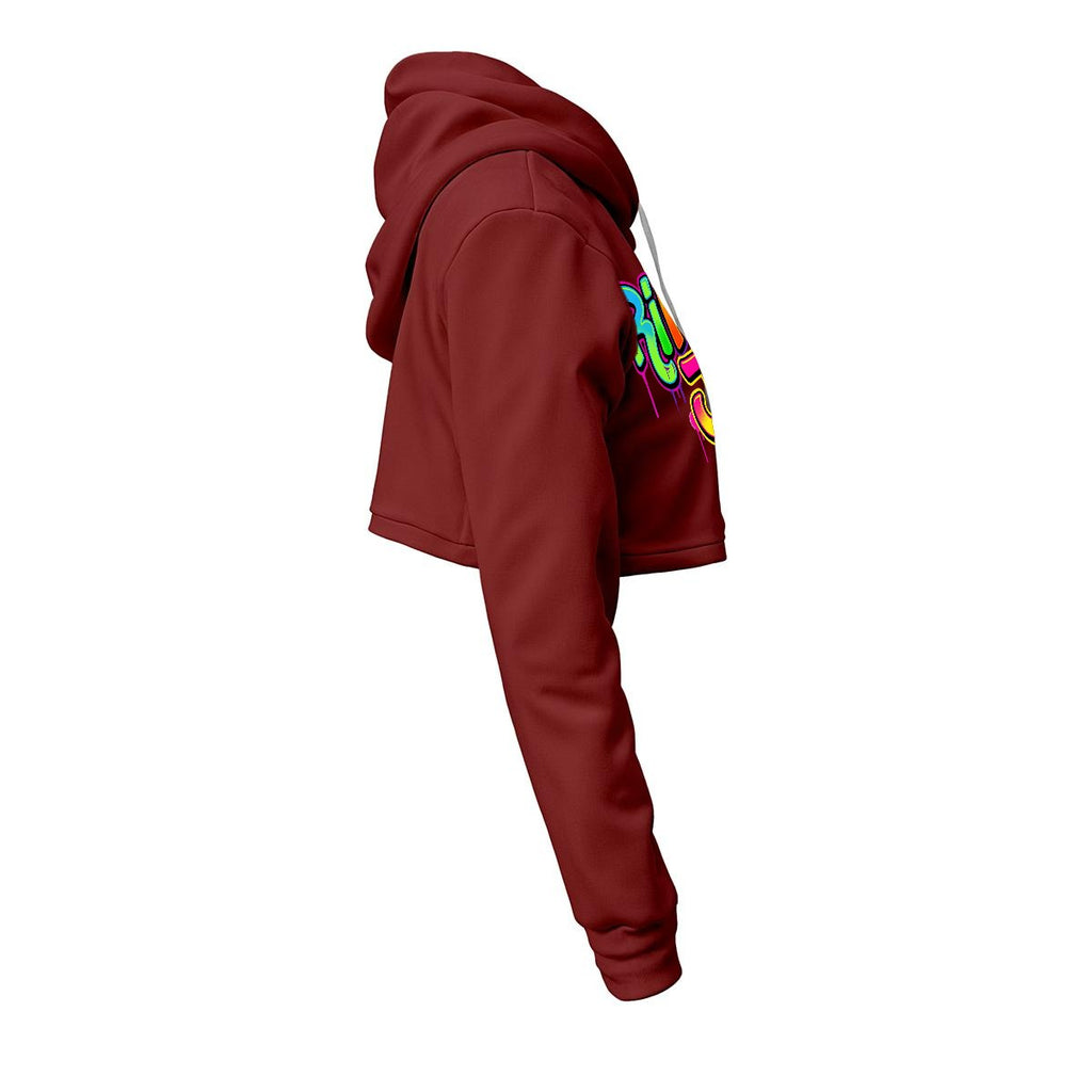 RINA J. Streetwear Signature Original "Wearable Art" Women's Cropped Hoodie | DTF Print